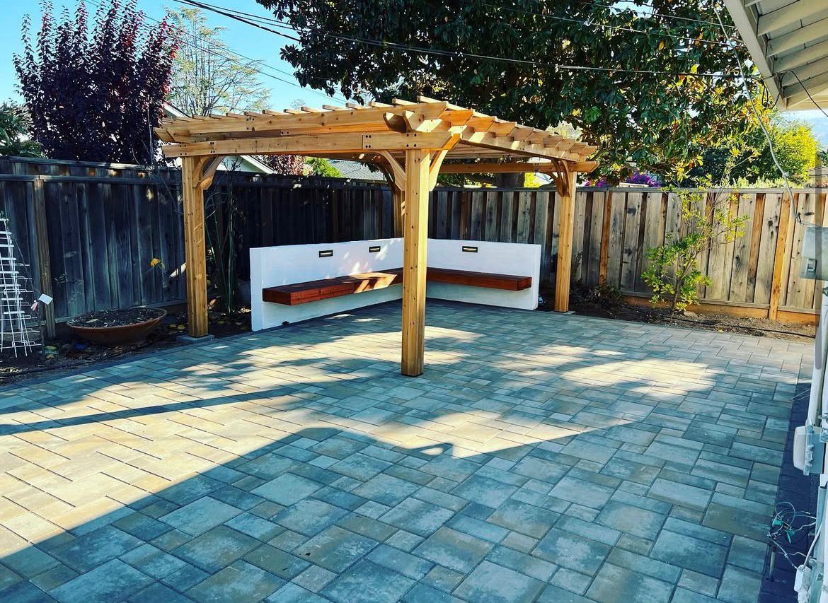 Paver backyard installation